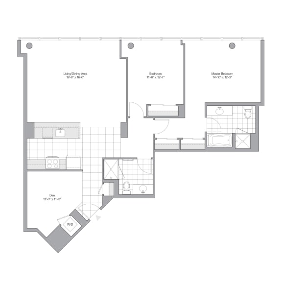 1 bedroom Apartments DC Westend25 Floor Plans